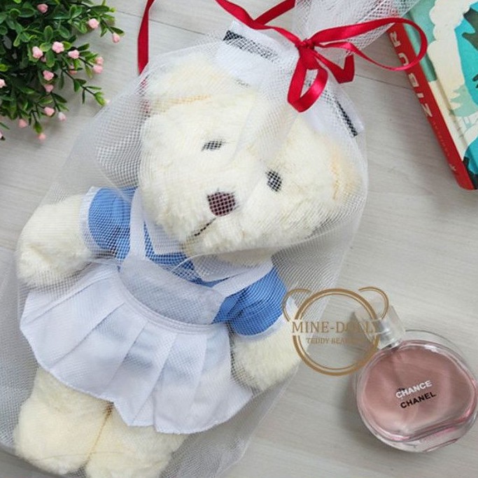 ติดชื่อฟรี ตุ๊กตาพยาบาล ขนาด 30 cm./40 ซม. นักเรียนพยาบาล ใส่ถุงตาข่าย ของขวัญรับหมวก พร้อมส่ง