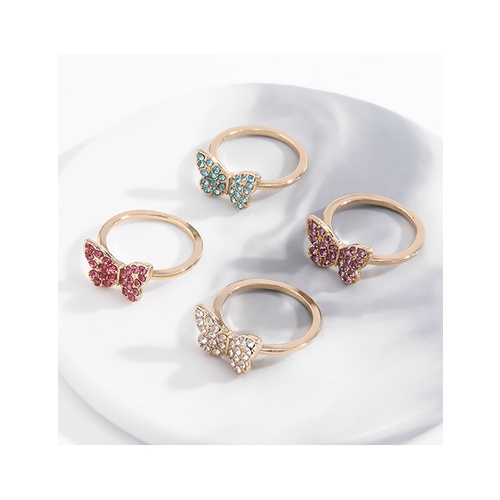 Lrc แฟชั ่ นแหวนทองเพชรผีเสื ้ อและ Rhinestone P5995
