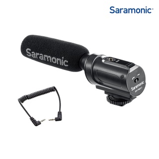 Saramonic SR-PMIC3 ไมโครโฟนช็อตกันติดหัวกล้องไมค์คอนเดนเซอร์เซอร์ราวด์รับเสียงเป็นแบบคาร์ดิออยด์