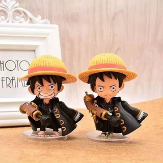 โมเดลลูฟี่ ชุดดำ Model Luffy 2ตัว