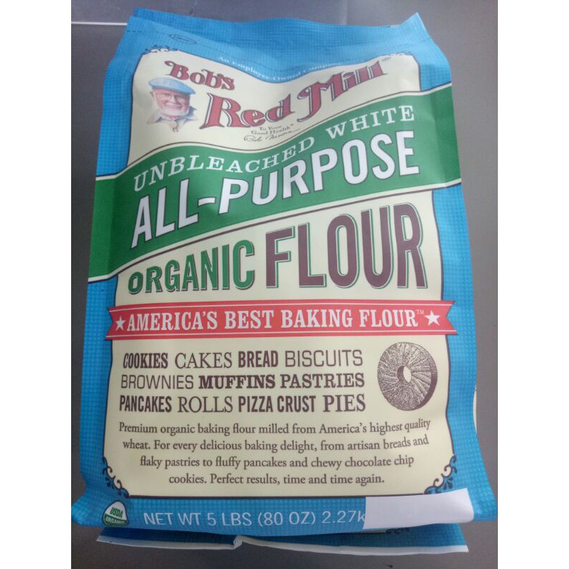 Bob's Red Mill All-Purpose Organic Flour 2.27kg.แป้งอเนกประสงค์ 2.27กิโลกรัม