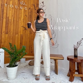 Posie wrap pants / กางเกงขายาวทรงกระบอก กางเกงเล