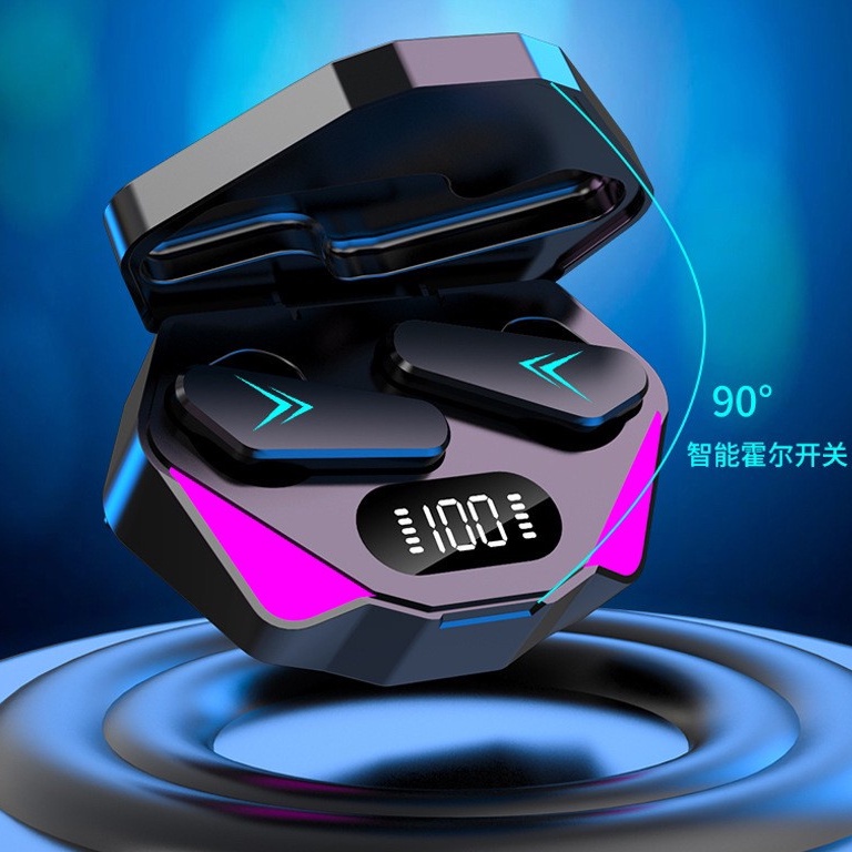 หูฟังบลูทูธ รุ่นTWS-X15 หูฟังสำหรับเล่นเกม ใหม่ล่าสุด กล่องชาร์จไร้สาย 9Dสเตอริโอกีฬา