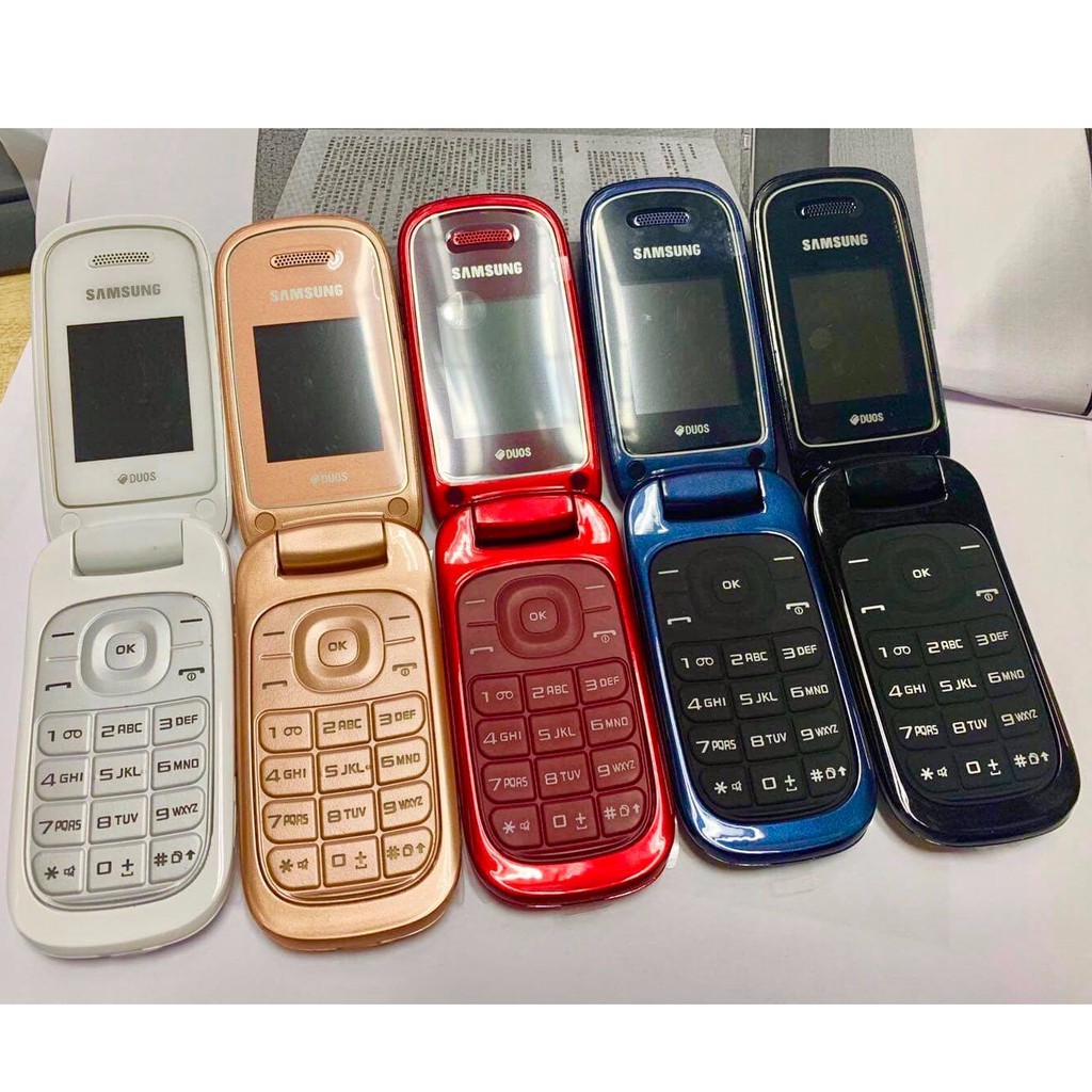 โทรศัพท์มือถือซัมซุง SAMSUNG  GT-E1272 ใหม่ (สีดำ) มือถือฝาพับ  ใช้ได้ 2 ซิม ทุกเครื่อข่าย AIS TRUE DTAC MY 3G/4G ปุ่มกด