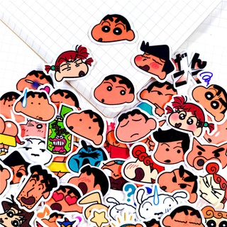 50Pcs/Set ❤ Crayon Shin-chan Q-6 Mini Diary Manual Stickers ❤ DIY Fashion Scrapbooks Album Decor Decals Stickers（Size: 2~3cm）