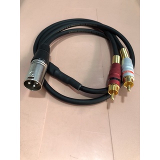 สายy-XLRผู้1-RCA2ทำจากสายชีลสเตอริโอยี่ห้อWireman