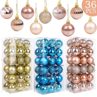 36 Pcs/ Set New Year Gift Merry Christmas Christmas Balls/ Home Party Ball Xmas Tree Ornaments Christmas Decorations 4cm