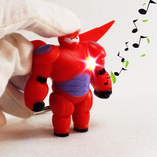 &lt; Available &gt; พวงกุญแจ จี้ตุ๊กตาฟิกเกอร์ภาพยนตร์ Big Hero 6 Action Figure LED Baymax Hiro Hamada อุปกรณ์เสริม สําหรับรถยนต์ กระเป๋าถือ