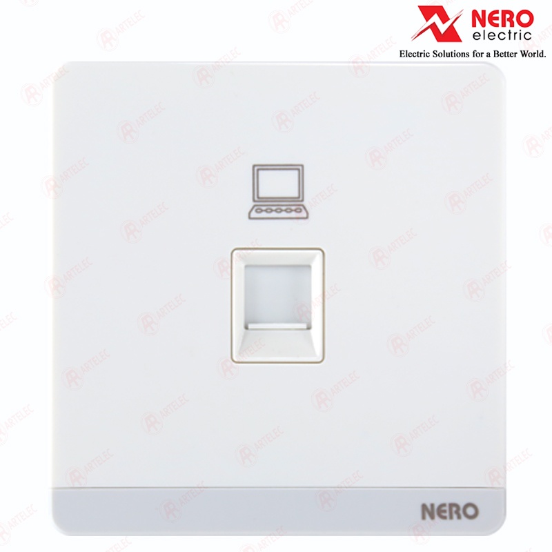 NERO Data Outlet 1 แก๊ง CAT6 DECORA Q7PCAW | Q7PCA-W สีขาว