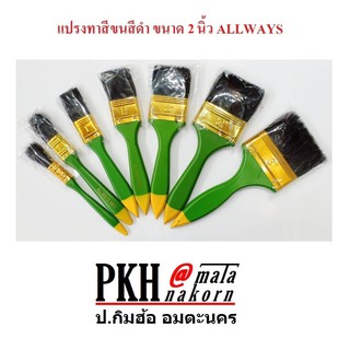 แปรงทาสีขนสีดำ ขนาด 2 นิ้ว ALLWAYS แพ็ค 12 ชิ้น/กล่อง