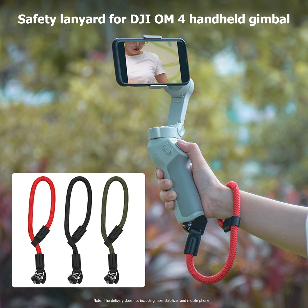 Universal ไนลอนความปลอดภัยสายคล้องมือสําหรับ DJI OM 6/5/OM 4/Osmo กระเป๋า 3 2 SLR กล้องมือถือ Gimbal Stabilizer สายรัดข้อมือ 1/4 Scree