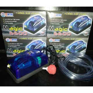 ปั๊มอ๊อคซิเจนตู้ปลา Magic6600 1ชิ้น+สายออกซิเจน 1 ม.+หัวทราย 1 หัว ***ส่งด่วนเคอรี่