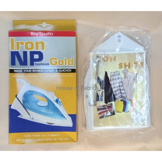 แผ่นรองเตารีด IRON NP Gold ชนิดมีรู สำหรับเตารีดไอน้ำและเตารีดธรรมดา ถนอมเนื้อผ้าไม่ทำให้ผ้าเหลือง