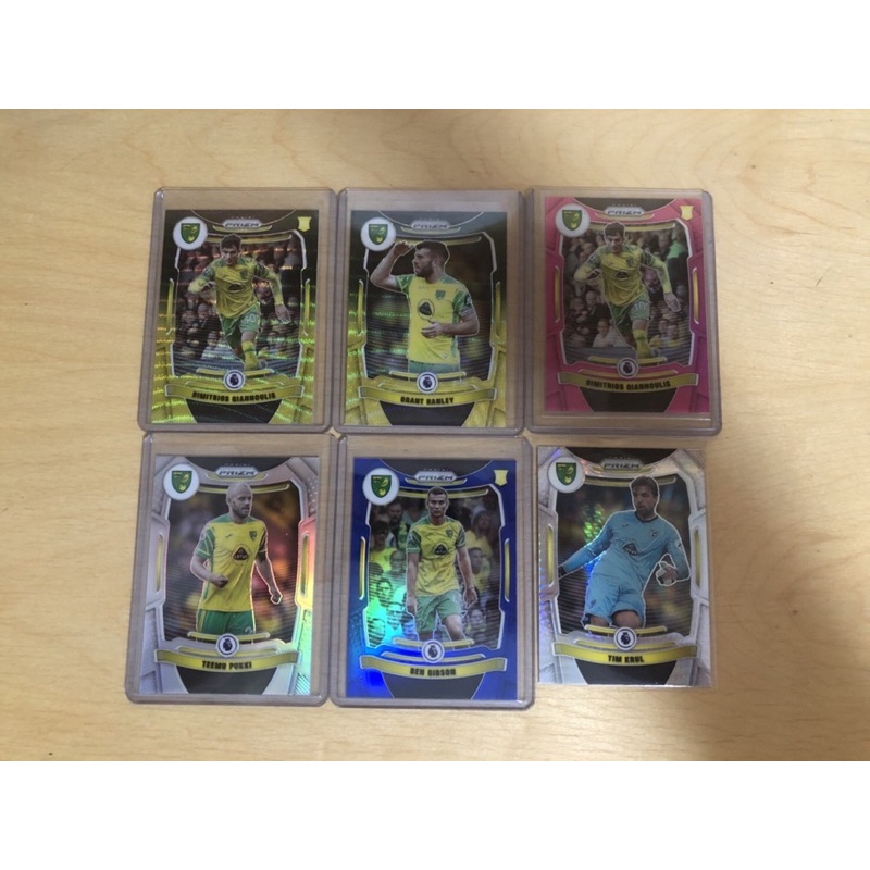 2021-22 Panini Prizm Premier League Soccer Cards Norwich set
