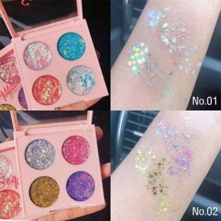 อายแชโดว์ CDE กากเพชร ทาตา Four-color sequin eyeshadow cream