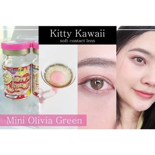ส่งด่วนทุกวัน‼️คอนแทคเลนส์ Mini Olivia Green - Kitty Kawaii สีเขียวขนาดมินิ