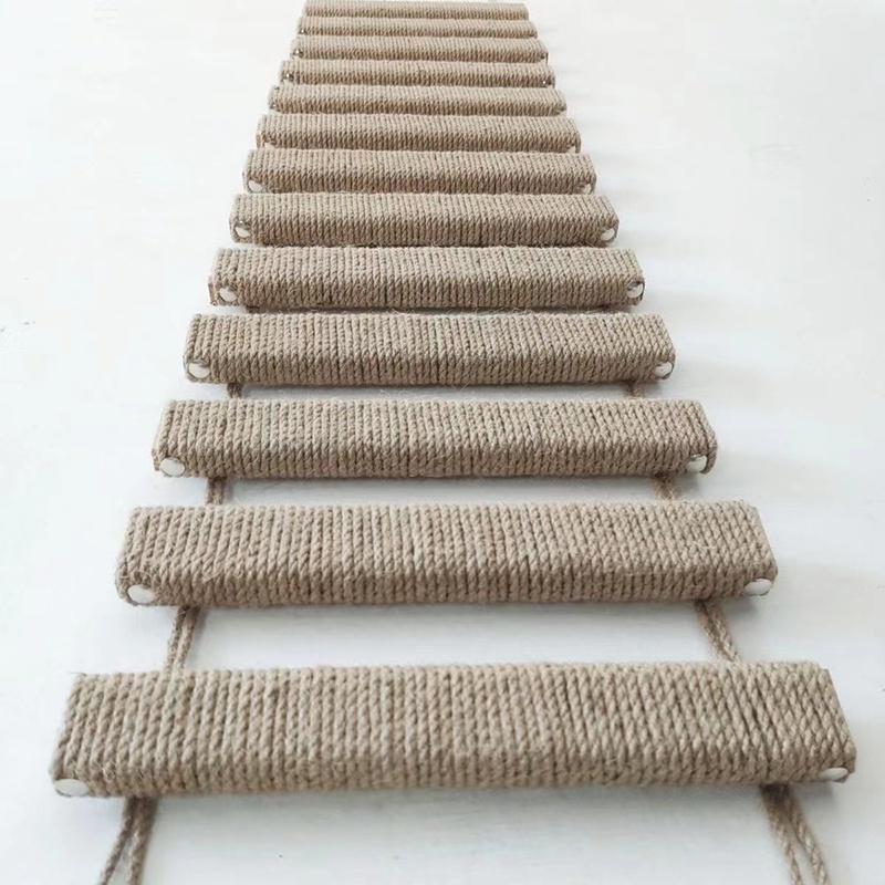 35cm 50cm Wooden Sisal Cat Bridge Pet Rope Ladder Kitten Scratcher ...