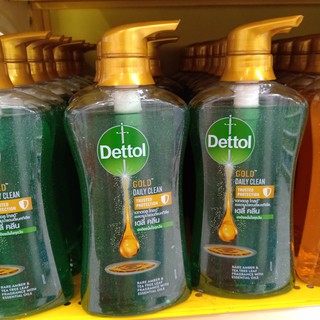 ครีมอาบน้ำเดทตอล Dettol เดลี่ คลีน (ราคา 1 ขวด ขนาด 500 กรัม) เจลสีเขียว เดทตอลโกลด์เจลอาบน้ำแอนตี้แบคทีเรียได้ 99.9%