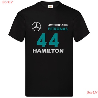 Sort.V New เสื้อยืดผ้าฝ้ายแขนสั้น F 1 Benz Amg Petronas Cargo 44 เสื้อยืดพิมพ์ลายJQe