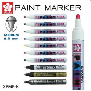 ปากกาเพ้นท์ ปากกาเขียนยาง ปากกาเขียนเหล็ก SAKURA paint marker ปากกาเขียนยันต์ *ดูวิธีการใช้จากคลิป