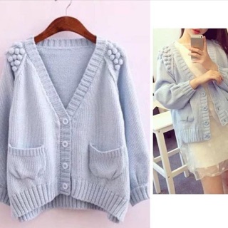 ของใหม่ Knit sweater สเวตเตอร์ไหมพรมงานเกาหลีนำเข้า ฟรีไซส์ค่ะ