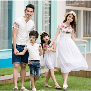 Beach Wear Family Dress Men Shirt Boy tshirt Women Girl Dress Mini Dress Family Mathing Outfits T-shirt Family Set Tees Plus Size