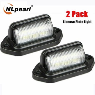 Nlpearl ไฟป้ายทะเบียนกันน้ำ 12V สำหรับ รถ รถบรรทุก รถจักรยานยนต์ ป้ายทะเบียน Mount 6 LED