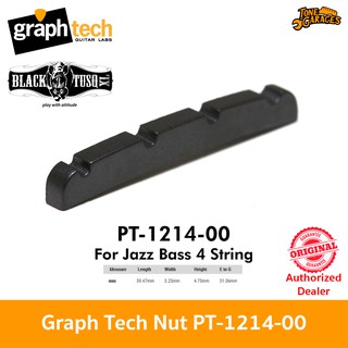 Graph Tech Black TUSQ XL Jazz Bass 4-String Nut Curved Bottom 39.47mm PT-1214-00 นัทเบส 4 สาย