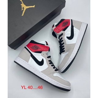 รองเท้าNike Jordan 1 High รองเท้าไนกี้ จอร์แดน1 รองเท้าหุ้มข้อ รองเท้าผ้าใบสตรีทแฟชั่น รองเท้ากีฬา พร้อมกล่อง+อุปกรณ์ครบ