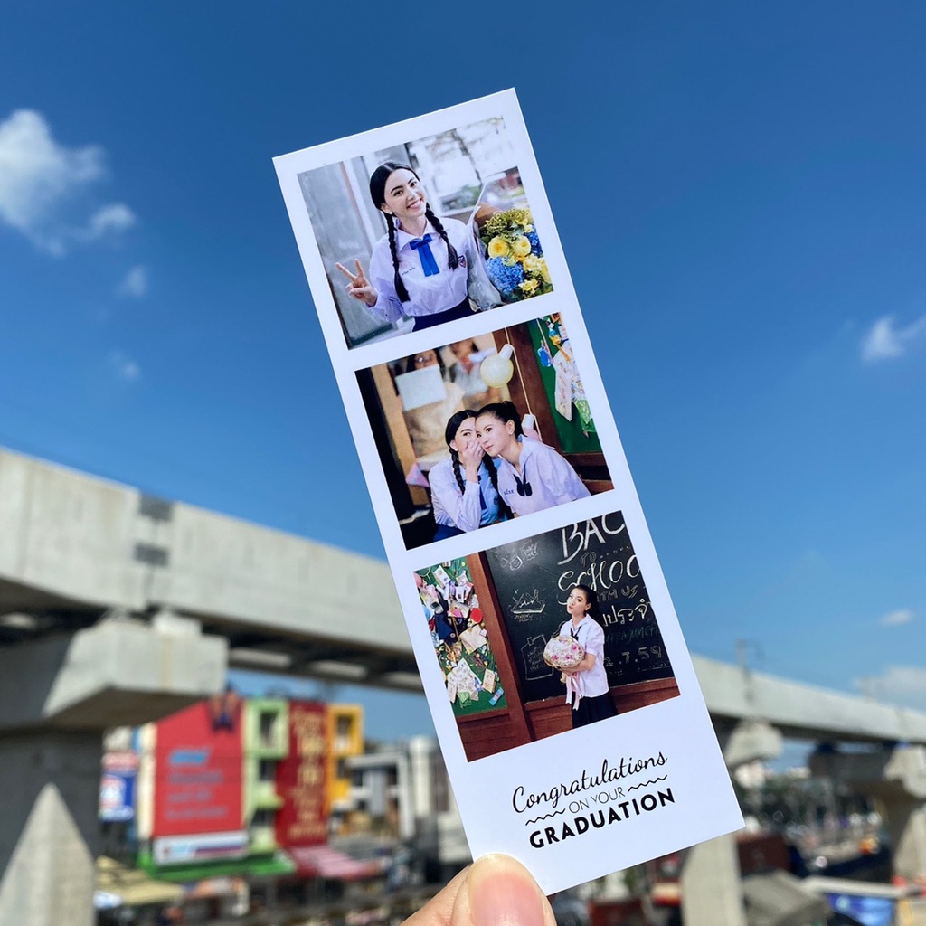 ทักแชทก่อนสั่ง 🎁🍷❤️ photobooth frame ปัจฉิม คุณภาพดี ขนาด 2x6 นิ้ว[แถมซองแก้วทุกรูป ]  🌹💌 💑