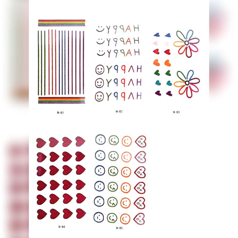 แทททูชั่วคราว  รหัส N 81-90 (W = 10 ซม. L = 6 ซม.)