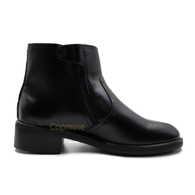 รองเท้าฮาฟ หนังวัวแท้ ซิปคู่ ยี่ห้อ Copmine สำหรับรองเท้าตำรวจ รองเท้าทหาร เหมาะสำหรับงานราชพิธี