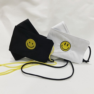 หน้ากากผ้าสะท้อนน้ำ ลาย smiley