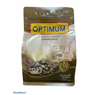 อาหารเต่าบก อาหารเต่าซูคาต้า อาหารเต่า ออพติมั่ม Optimum ขนาด 400 กรัม Optimum Tortoise 400g.