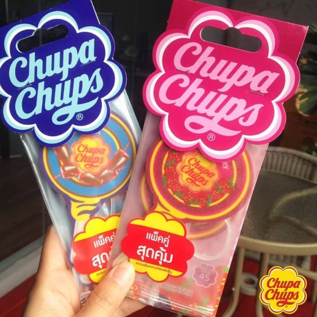 ล็อตใหม่2025แพค2ชิ้น🍭แผ่นน้ำหอมChupachups/หอมหวานสดชื่นสุดคุ้ม