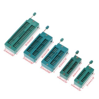 WER 16 20 24 28 40 P Pin 2.54MM Green DIP Test Universal ZIF IC Socket Welding Type