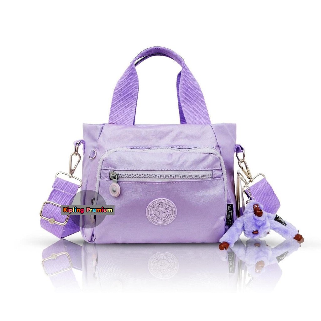 กระเป๋าสะพายข้างผู้หญิงแฟชั่น Kipling สีเมทาลิค รุ่น #KIPLING2in1