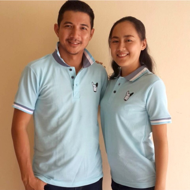 💥เสื้อโปโลสีฟ้าพาสเทล