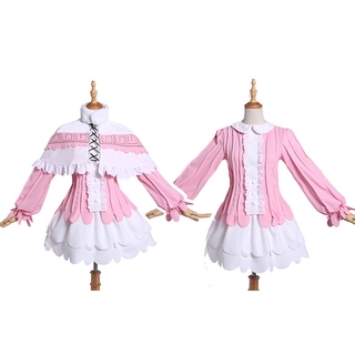 New Girls Anime Miss Kobayashi's Dragon Maid Kanna Kamui Cosplay Costume With Wig Headband Stockings Women Maid Uniform Lolita Dress ฿838