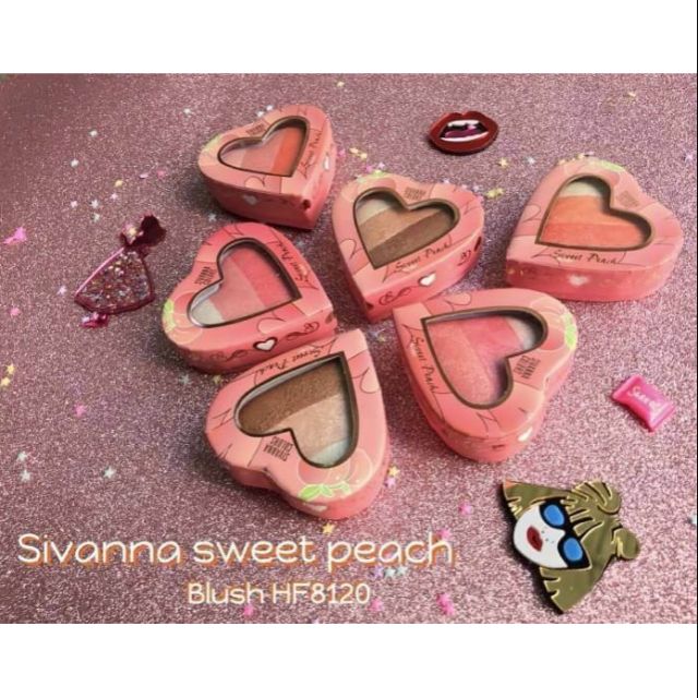 บลัชออน Sivanna sweet peach บลัชออนเนื้อชิมเมอร์ แท้💯%
