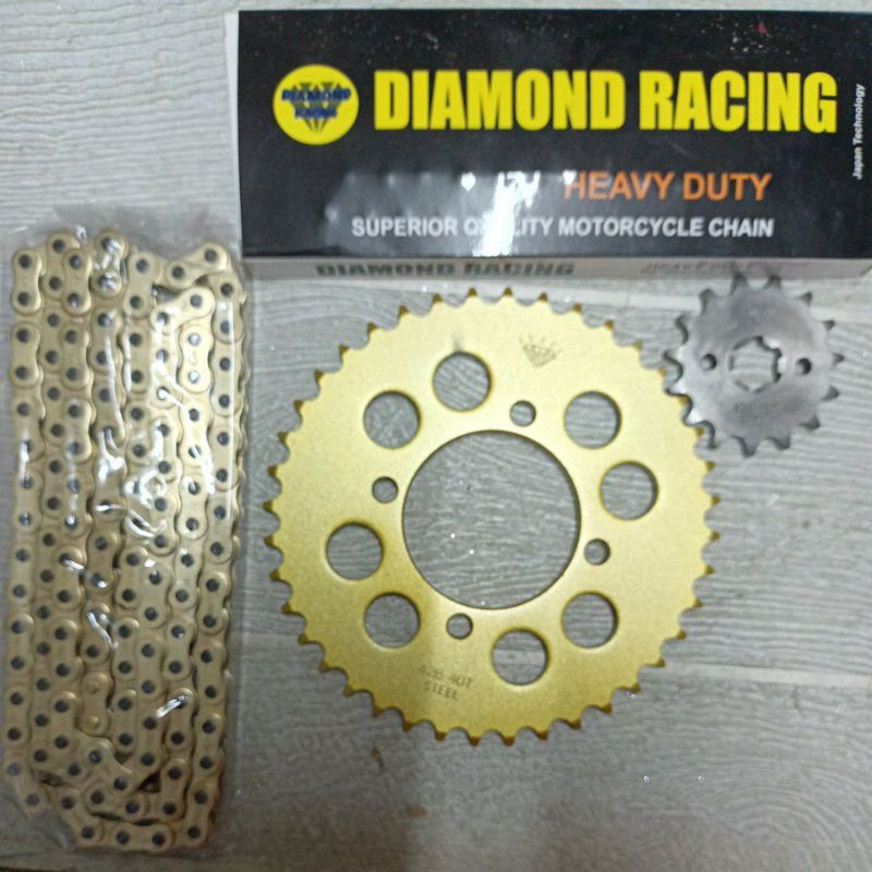 เพชร 428 DRC 428G ชุดโซ่ทอง Y125Z RXz Lc135-SRL110