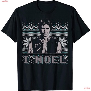 เสื้อยืดแขนสั้น Star Wars I Noel Han Solo Holiday Humor Christmas T-Shirt Short sleeve T-shirts