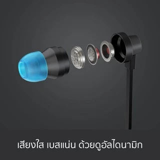 (มีส่งด่วน) LOGITECH G333 หูฟังเกมมิ่ง GAMING EARPHONES WITH MIC AND DUAL DRIVERS -สีดำ หูฟังเกมมิ่ง