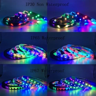12V WS2811 30Leds/M RGB แอดเดรส 5050 Led Pixel Strip Light Full Color Ribbon เทปยืดหยุ่นสําหรับตกแต่งห้องนอน