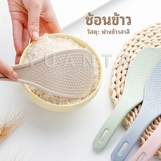 ทัพพีตักข้าว ข้าวไม่ติดทัพพี ทำจากฟางข้าวสาลี   wheat straw spoon