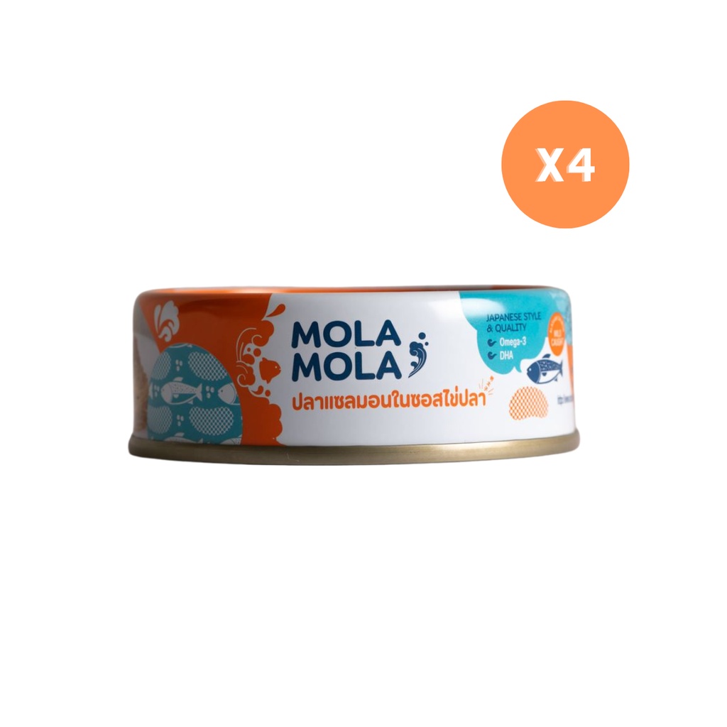 MolaMola โมลาโมล่า แพ็ค 4 แซลมอนในซอสไข่ปลา Mentaiko