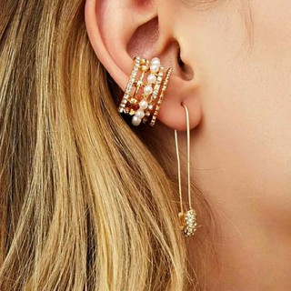 ○°°¡ ต่างหูมุกเซ็ท • Gold Pearl Ear cuff Set