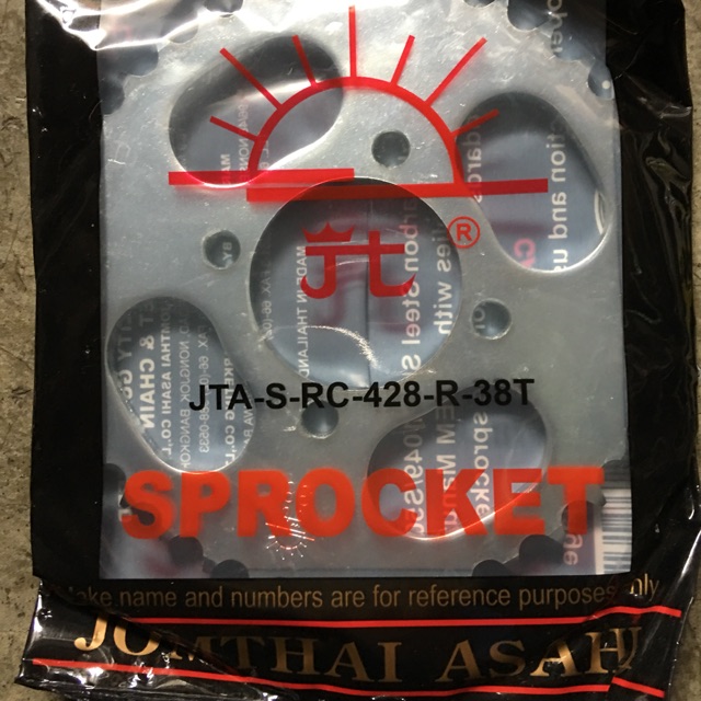 สเตอร์หลัง 38T SUZUKI RC80 RC100 AKIRA CRYSTAL SMASH BEST BEST125 JOMTHAI