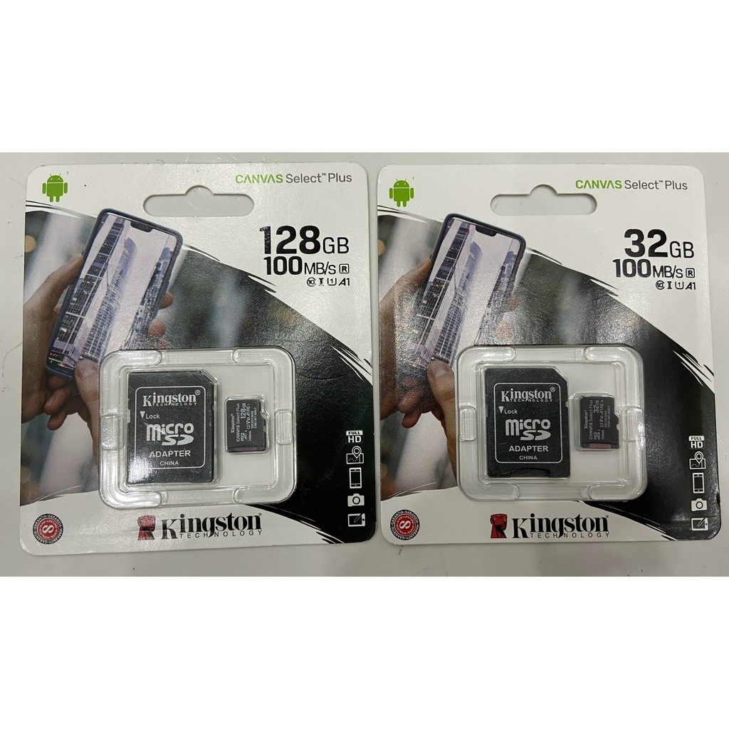 Kingston 128GB MicroSD memory card and 32GB 100MBs USA Shopee Thailand