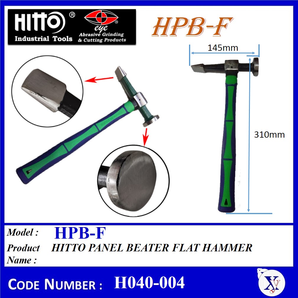 H040-004 HPB-F HITTO PANEL BEATER FLAT HAMMER